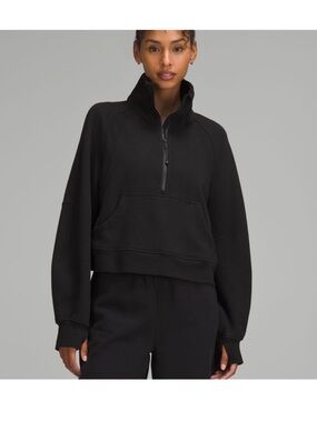Lululemon Scuba Half Zip Funnel Neck in black
